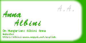 anna albini business card